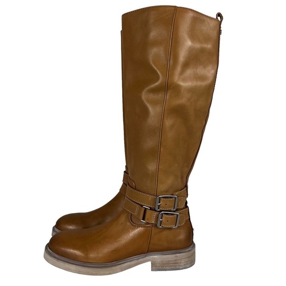 SAM EDELMAN FREDA TALL LEATHER RIDING BOOTS BROWN NWOT WOMEN'S SIZE 6.5 - Picture 8 of 16